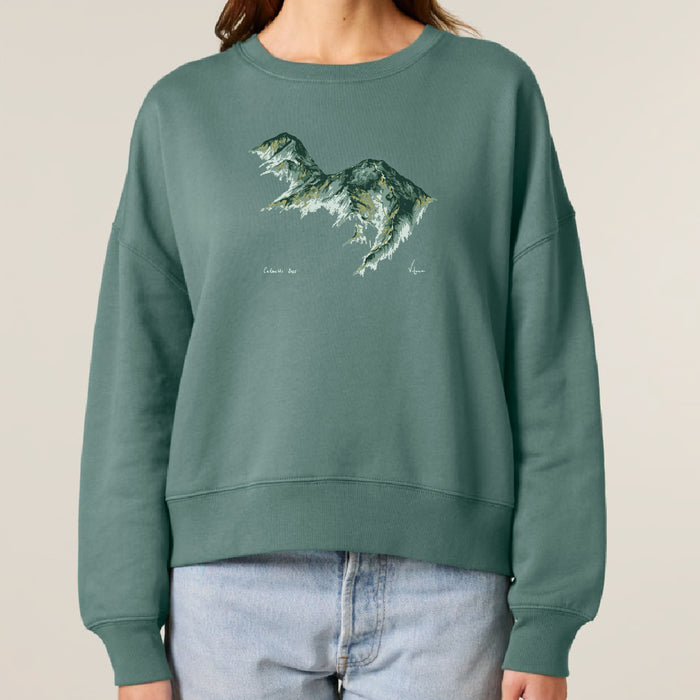 Feather & Wild Catbells Womens Crew - Green Bay