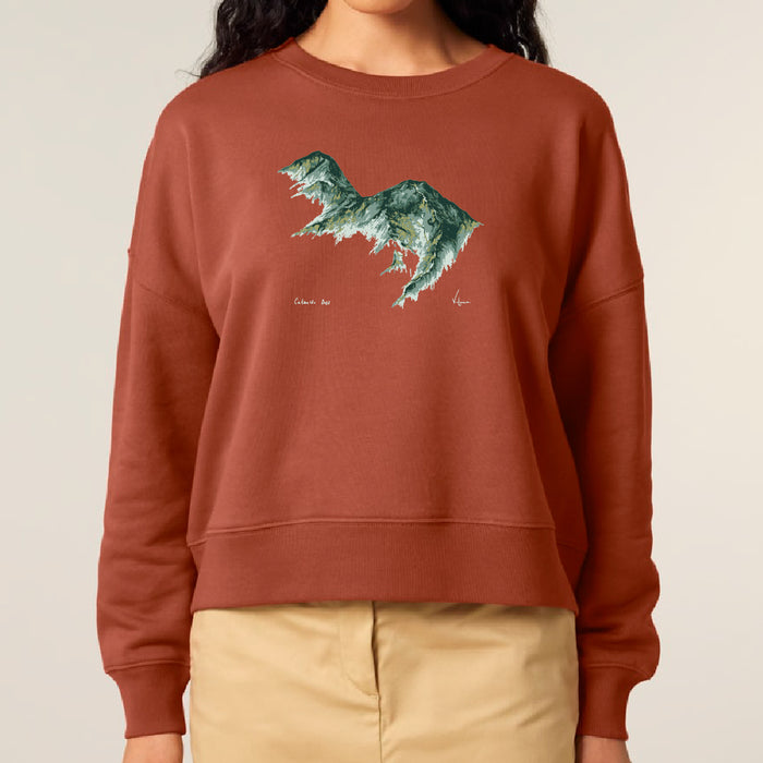 Feather & Wild Catbells Womens Crew - Heritage Brown