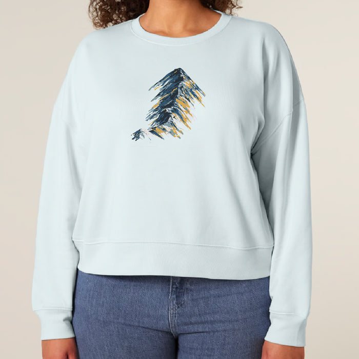 Feather & Wild Helvellyn Womens Crew - Blue Ice