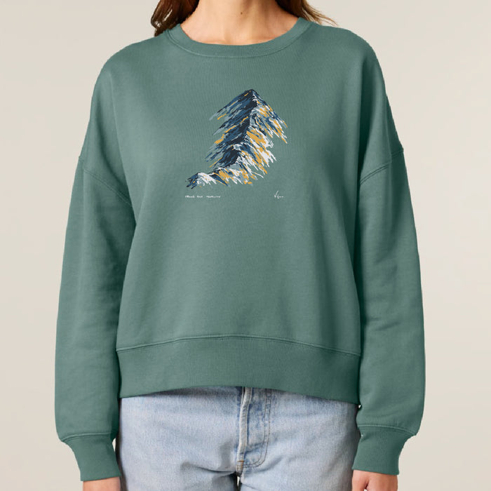 Feather & Wild Helvellyn Womens Crew - Green Bay