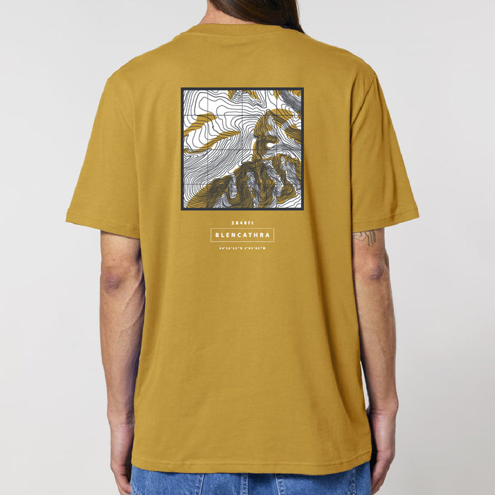 Blencathra Topography Tee - Ochre