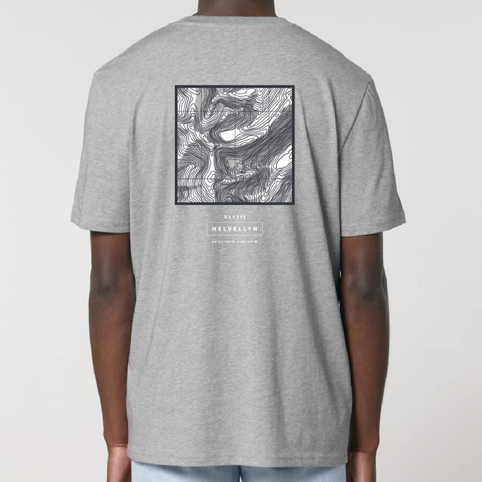 Helvellyn Topography Tee - Heather Grey