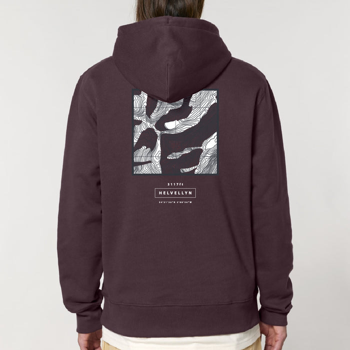 Helvellyn Topography Hood - Red Brown