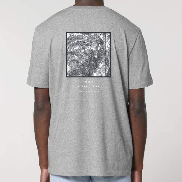 Scafell Pike Topography Tee - Heather Grey