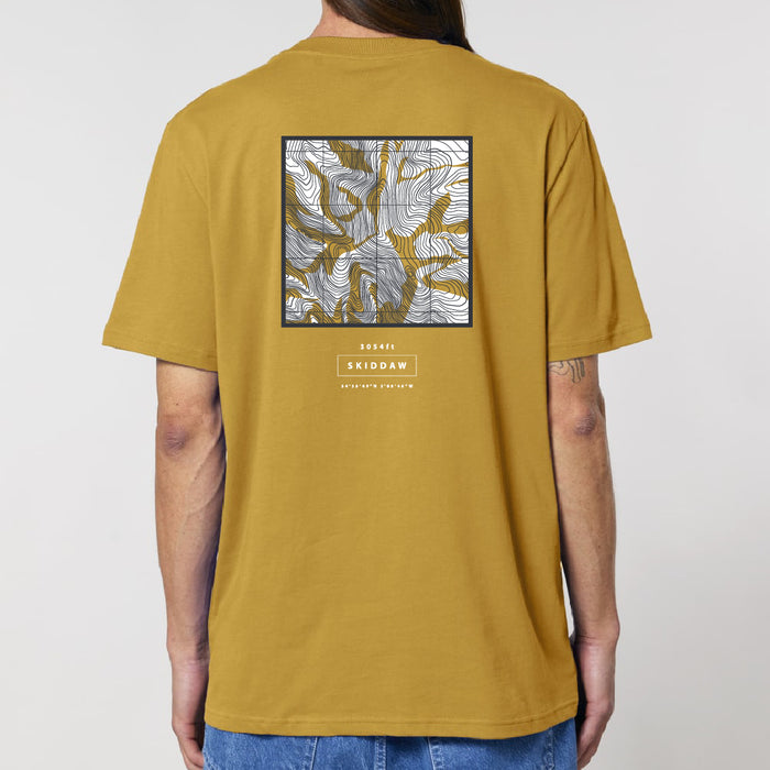 Skiddaw Topography Tee - Ochre