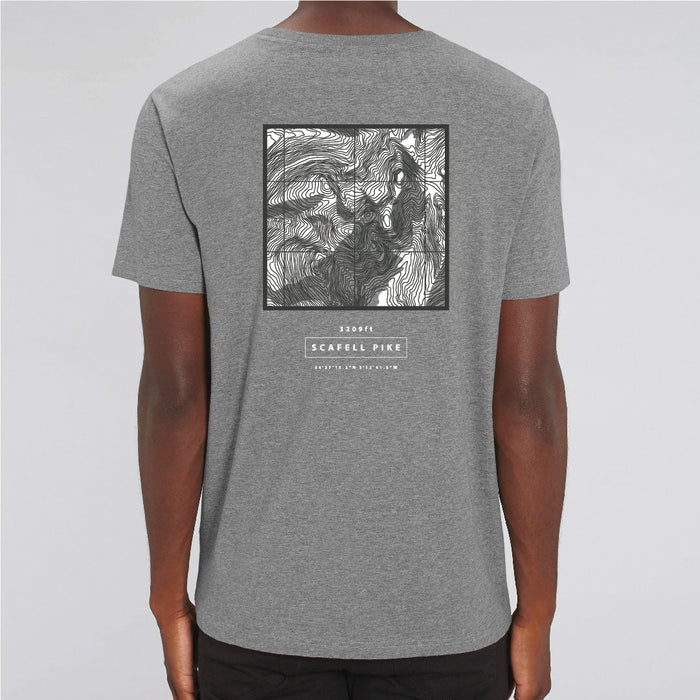 Scafell Pike Topography Tee - Heather Grey