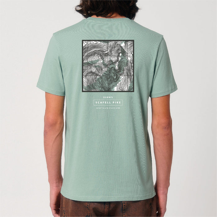 Scafell Pike Topography Tee - Aloe